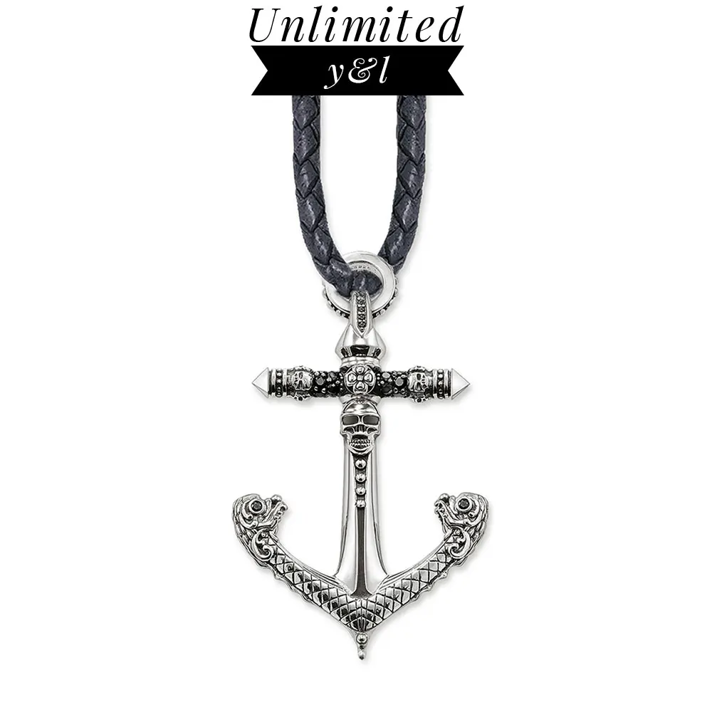 Skull Anchor Pendants Necklaces 925 Sterling Silver Sea Sailor Men Skeleton Punk Rock Hip Hop Hook Necklace Fashion Jewelry Gift 
Skull Anchor Pendants Necklaces 925 Sterling Silver Sea Sailor Men Skeleton Punk Rock Hip Hop Hook Necklace Fashion Jewelry Gift