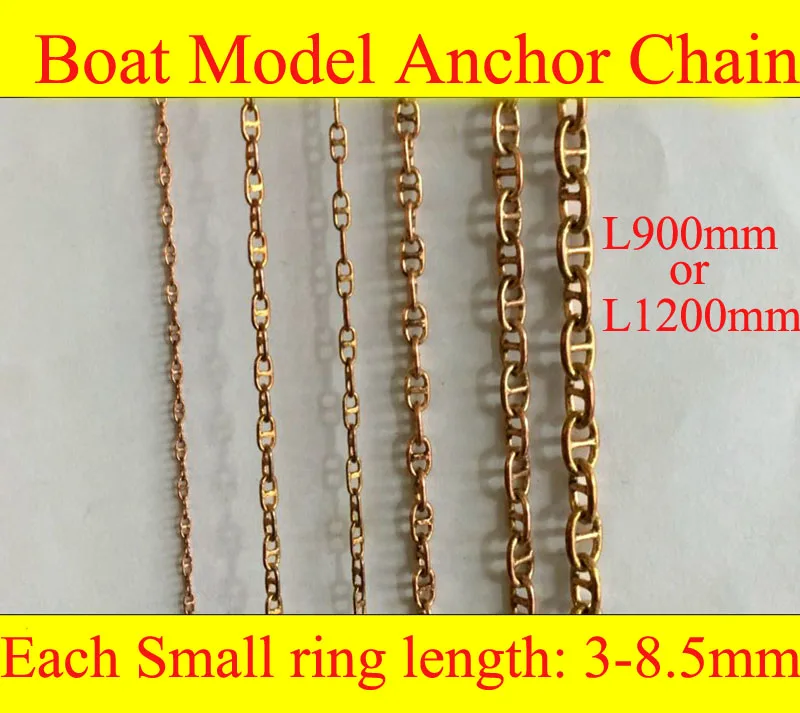 1PC RC Simulation Boat Model Parts Length 900mm/1.2m Copper Railing Chain Marine Use Anchor Chains 16-200 Ratio Mini Link Chains
1PC RC Simulation Boat Model Parts Length 900mm/1.2m Copper Railing Chain Marine Use Anchor Chains 16-200 Ratio Mini Link Chains