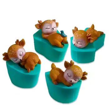Cute Sika Deer Silicone Mold Cake Chocolate 3D Mould For DIY Crafts Cake Decor Soaps Aromatherapy Stones Candle Mold Baking Tool 
Cute Sika Deer Silicone Mold Cake Chocolate 3D Mould For DIY Crafts Cake Decor Soaps Aromatherapy Stones Candle Mold Baking Tool