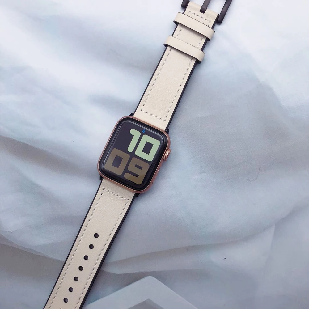 Чёрный коричневый ремешок для наручных часов Apple watch 38 мм iwatch серии 4/3/2/1 42 40 44