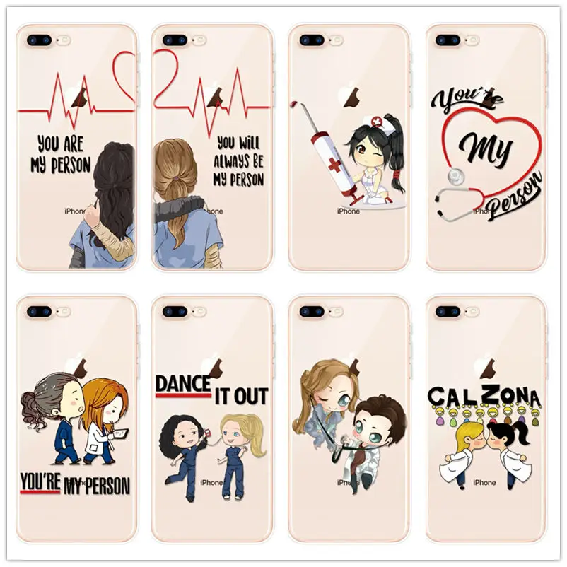 

Greys Anatomy You're My Person Phone Case For iPhone 6 6S 7 8 Plus For iPhone X XS XR clear TPU Soft Silicone Doctor Nurse shell