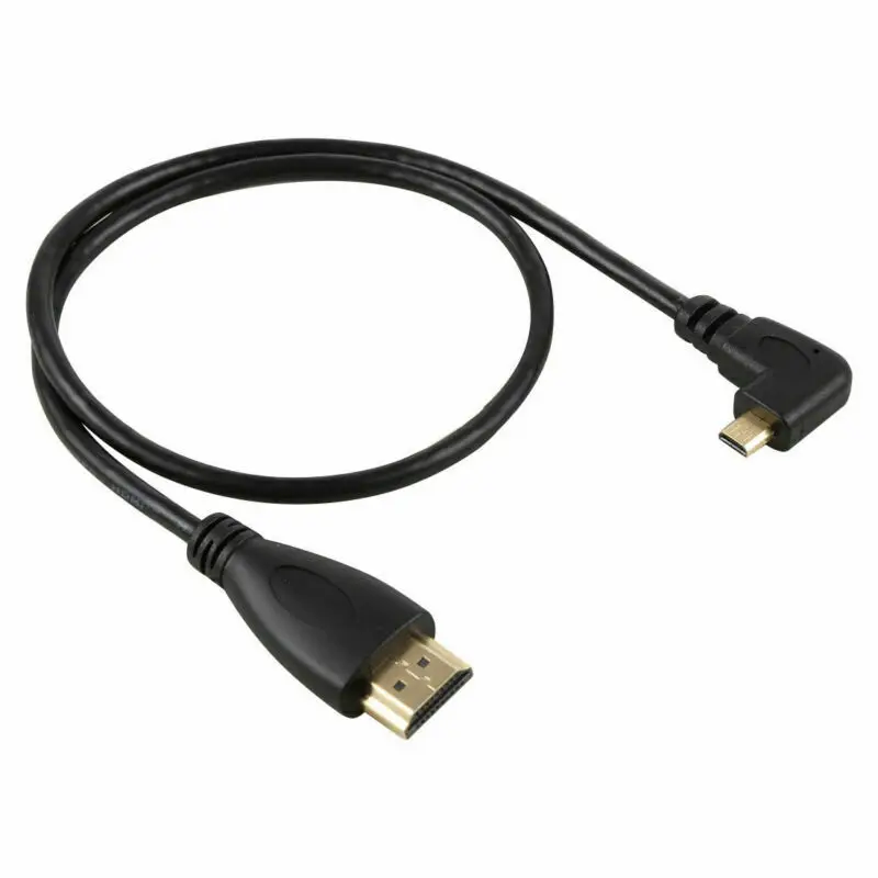 HDTV 1080P Cable Micro HDMI Type-D Male Left Angled 90 Degree to HDMI 1.4 The cable gets the video signal out through HDMI
HDTV 1080P Cable Micro HDMI Type-D Male Left Angled 90 Degree to HDMI 1.4 The cable gets the video signal out through HDMI