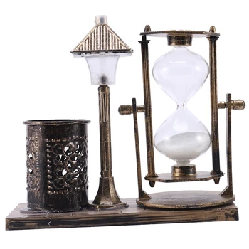 Creative Europe Vintage Metal Pen Holders with Hourglass Home School Office Decoration Gift for Children
Creative Europe Vintage Metal Pen Holders with Hourglass Home School Office Decoration Gift for Children