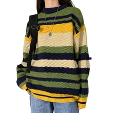 Women Vintage Striped Patchwork Sweater 2021 Autumn Long Sleeve Oversize Knit Hip Pullover Hop BF Unisex Couples Winter Tops
Women Vintage Striped Patchwork Sweater 2021 Autumn Long Sleeve Oversize Knit Hip Pullover Hop BF Unisex Couples Winter Tops