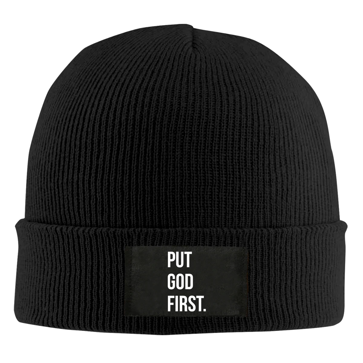 Put God First Черная шапка Мужская Женская Зимний теплый для катания на лыжах кепка