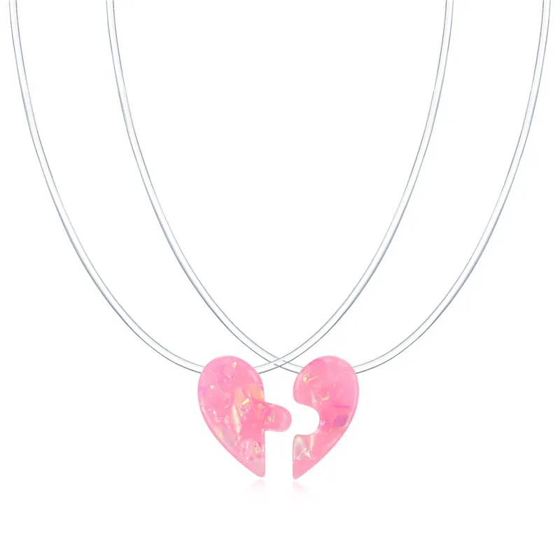 Mermaid Tear Necklaces Water Drop Crystal Choker Necklaces Transparent Fishing Line Invisible Chain Necklaces Collier Wholesale (4)