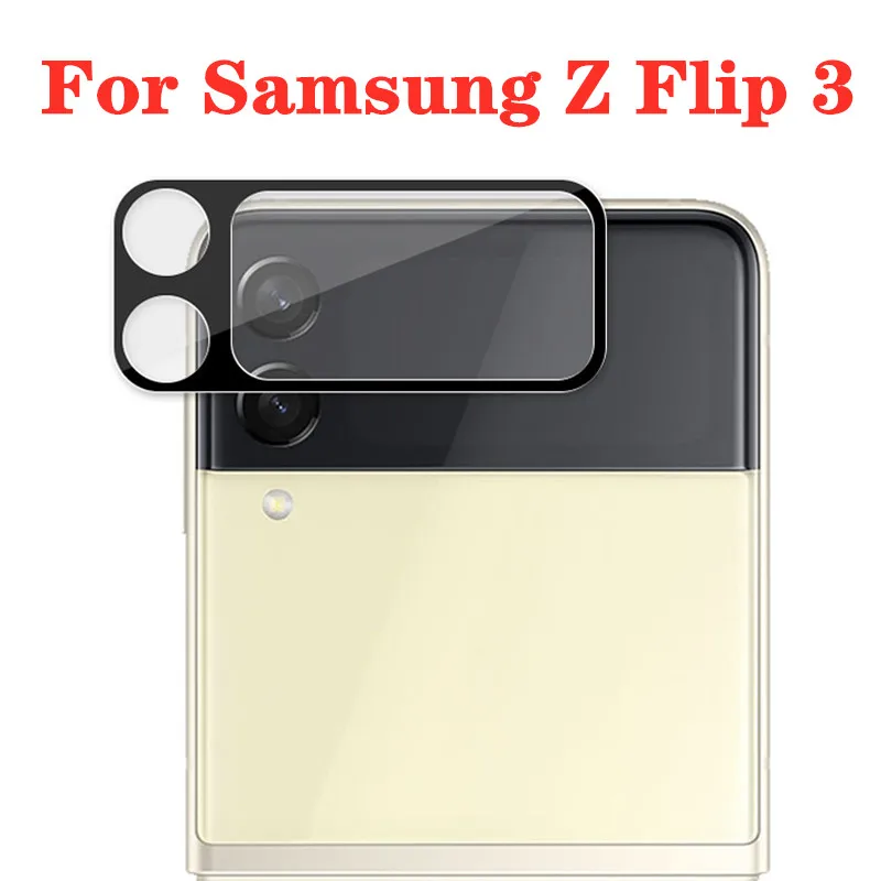 3D Защита объектива камеры для Samsung Galaxy Z Flip 3 Полное покрытие стекло Flip3 фотокамера