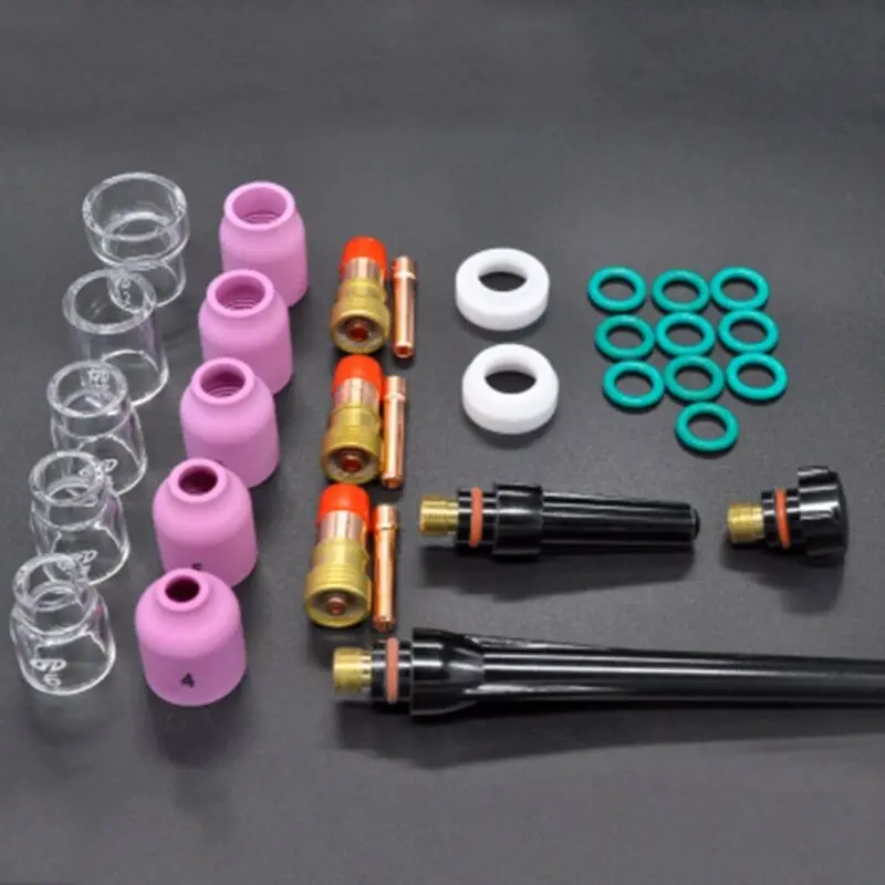 31pcs/Set TIG Torch For WP 17 26 Glass Cup Lens Argon Arc Short Tube Welding Kit
31pcs/Set TIG Torch For WP 17 26 Glass Cup Lens Argon Arc Short Tube Welding Kit
