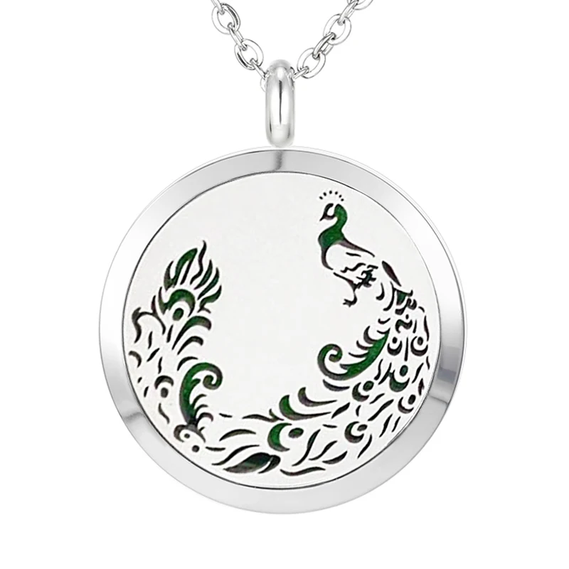 026 Essential Oil Diffuser Locket Pendant Necklace
