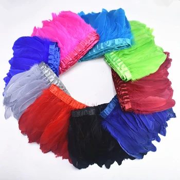 Natural Dyed Duck Goose Feather Trims Real Geese Feather Fringes Ribbons 15-20cm6-8" Dress Decorative Clothing Decoration Plumas
Natural Dyed Duck Goose Feather Trims Real Geese Feather Fringes Ribbons 15-20cm6-8" Dress Decorative Clothing Decoration Plumas