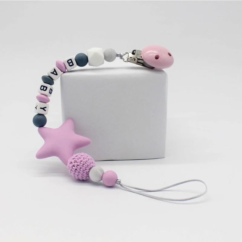 New Silicone Baby Pacifier Clips Letter Shape DIY Colorful Pacifier Chain for Baby Teething Soother Chew Toys Dummy Clip Holder
New Silicone Baby Pacifier Clips Letter Shape DIY Colorful Pacifier Chain for Baby Teething Soother Chew Toys Dummy Clip Holder