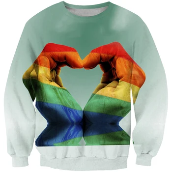 Fashion Pride LGBT Rainbow 3D Printed Sweatshirts Men Women Casual Hooded Loose Autumn Winter Coat Streetwear Jackets Hoodies
Fashion Pride LGBT Rainbow 3D Printed Sweatshirts Men Women Casual Hooded Loose Autumn Winter Coat Streetwear Jackets Hoodies