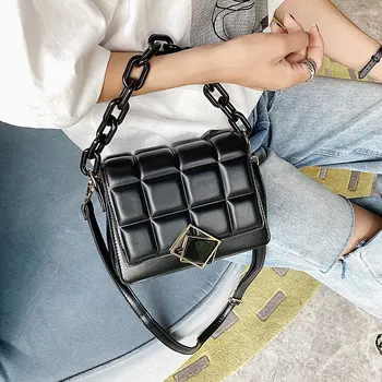 Plaid Women Square Hand Bag Fashion PU Leather Handbags For Women 2020 Luxury Designer Chains Small Shoulder Crossbody Bag Purse 
Plaid Women Square Hand Bag Fashion PU Leather Handbags For Women 2020 Luxury Designer Chains Small Shoulder Crossbody Bag Purse