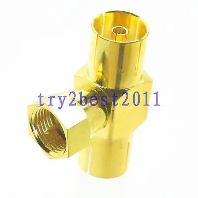 DHL/EMS 50 pcs Adapter connector F TV plug pin to 2x IEC PAL DVB-T jack pin triple T Gold -C1
DHL/EMS 50 pcs Adapter connector F TV plug pin to 2x IEC PAL DVB-T jack pin triple T Gold -C1