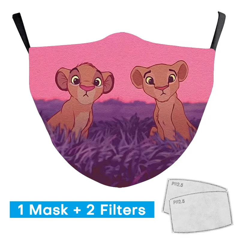 Маска с мультяшным принтом Simba мышь кошка кролик Нана модная Милая 2020