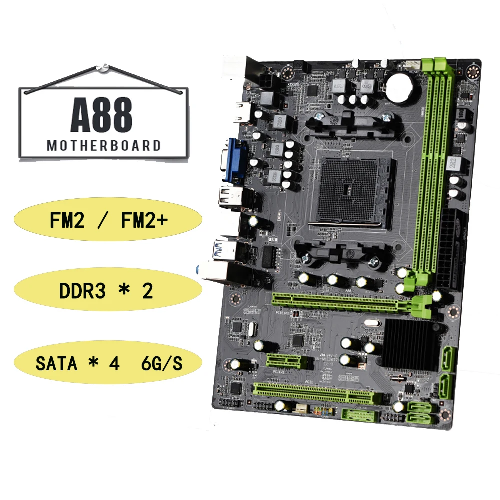 Материнская плата AMD A88 FM2, двухканальная поддержка DDR3, экстремальная игровая производительность, поддержка процессора AMD серии A
Материнская плата AMD A88 FM2, двухканальная поддержка DDR3, экстремальная игровая производительность, поддержка процессора AMD серии A