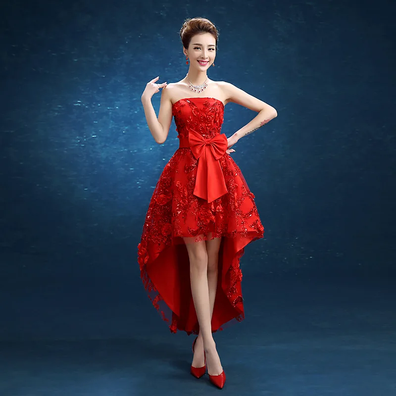 High-end Red Stereoscopic Flower Short Front Long Back Evening Dress Sexy Strapless Backless Sequin Lace Up Plus Size Prom Dress
High-end Red Stereoscopic Flower Short Front Long Back Evening Dress Sexy Strapless Backless Sequin Lace Up Plus Size Prom Dress