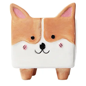 1pc Flower Pot Creative Cartoon Animal Design Ceramic Succulent Plant Pot Succulent Container for Home (Corgi)
1pc Flower Pot Creative Cartoon Animal Design Ceramic Succulent Plant Pot Succulent Container for Home (Corgi)