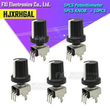 5 Sets RV09 Vertical 1K 10K 20K 50K 100K 500K Ohm Adjustable Resistor 9 Type 3pin Seal Potentiometer for Arduino with knob cap
5 Sets RV09 Vertical 1K 10K 20K 50K 100K 500K Ohm Adjustable Resistor 9 Type 3pin Seal Potentiometer for Arduino with knob cap