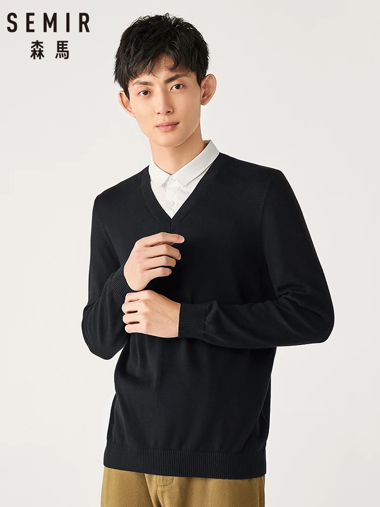 Semir Sweater men new fake two-piece cotton pullover sweater 100% men's 2019 spring and autumn Korean student sweater
Semir Sweater men new fake two-piece cotton pullover sweater 100% men's 2019 spring and autumn Korean student sweater