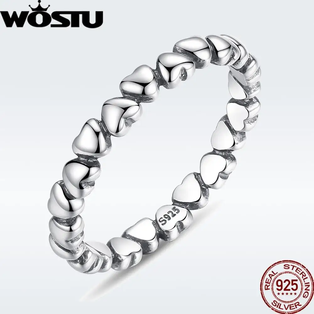 WOSTU Горячая продажа 925 пробы серебряные кольца для женщин Европейский