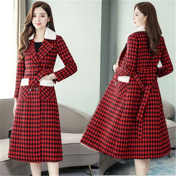 Plaid Woolen Coat Female 2020 Winter New Thickening Plus Cotton Imitation Water Velvet Fur Collar Long Section Slim Coat Tide
Plaid Woolen Coat Female 2020 Winter New Thickening Plus Cotton Imitation Water Velvet Fur Collar Long Section Slim Coat Tide