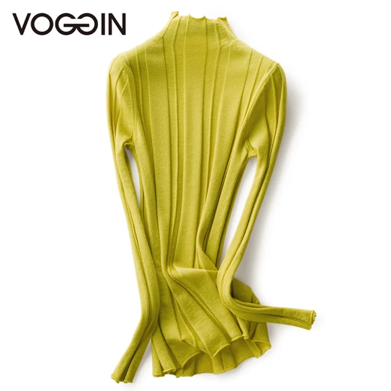VOGGIN Knitted pullovers women base layer Merino wool sweaters Roll Neck slim fit bodysuits knitted sweater top vertical strip
VOGGIN Knitted pullovers women base layer Merino wool sweaters Roll Neck slim fit bodysuits knitted sweater top vertical strip