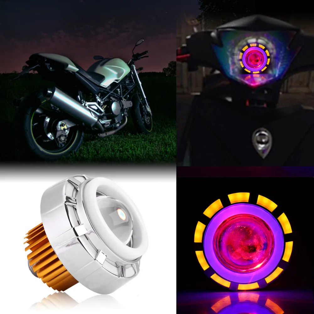 Motorcycle High/Low Beam LED Headlight Projector Lens Dual Angel & Devil Eye Round Car Accessories
Motorcycle High/Low Beam LED Headlight Projector Lens Dual Angel & Devil Eye Round Car Accessories