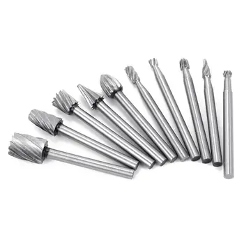 New 10pcs HSS Tungsten Carbide Rotary Cutting Burr Set Grinder Bit 1/8 inch (3mm) Shank Woodworking Carving Tools
New 10pcs HSS Tungsten Carbide Rotary Cutting Burr Set Grinder Bit 1/8 inch (3mm) Shank Woodworking Carving Tools