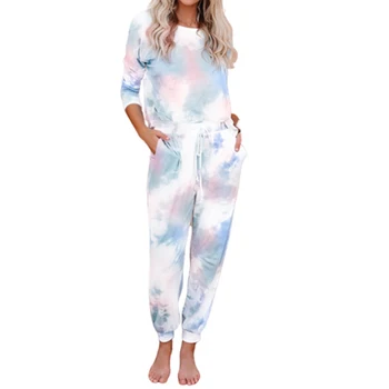 Two Piece Set Women Tie-dye Sweatsuit Set Long Sleeve Pullover and Drawstring Sweatpants Set Clothes For Women JL
Two Piece Set Women Tie-dye Sweatsuit Set Long Sleeve Pullover and Drawstring Sweatpants Set Clothes For Women JL