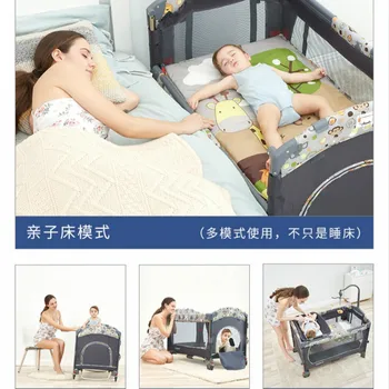 Portable Foldable Crib Bassinet Multifunctional Toddler Baby Travel with Wheel Splicing Large Bed Newborn Movable Game Bed
Portable Foldable Crib Bassinet Multifunctional Toddler Baby Travel with Wheel Splicing Large Bed Newborn Movable Game Bed