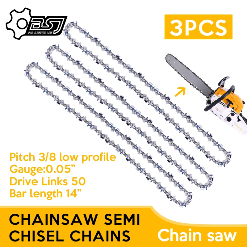 3Pcs Chainsaw Semi Chisel Chains 3/8LP 0.05 For Stihl MS170 MS171 MS180 MS181 Electric Saw
3Pcs Chainsaw Semi Chisel Chains 3/8LP 0.05 For Stihl MS170 MS171 MS180 MS181 Electric Saw