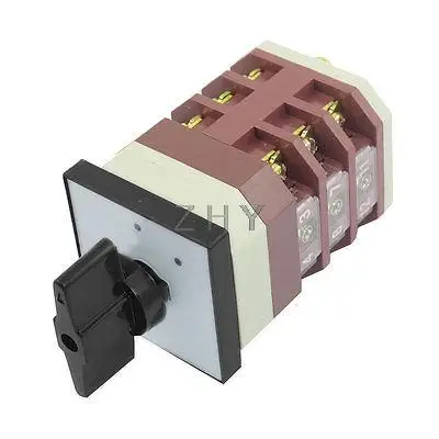 AC 380V 16A Latching NO NC 2 Position Cam Combination Changeover Switch Xgzgk
