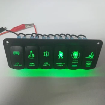 12-24V Green LED 6-Gang Waterproof Circuit Breaker Rocker Switch Panel For Car Marine Boat Yachts Ships Caravans Trucks
12-24V Green LED 6-Gang Waterproof Circuit Breaker Rocker Switch Panel For Car Marine Boat Yachts Ships Caravans Trucks