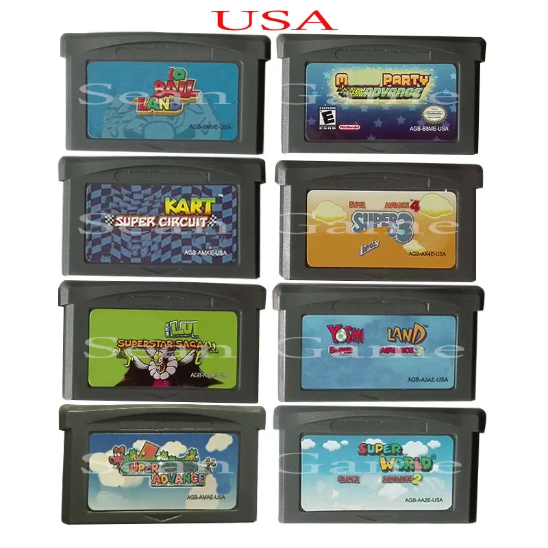 32 бит видео игровая карта картридж M Saga/Super серии Advance 1 2/схема для карт/Bros 3 4/Ball Land
