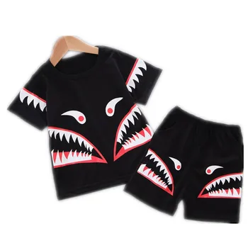 Baby Boys Summer Shark Clothes Sets Cartoon Short T-shirt +pants Black Girls Boys Clothing Baby Troddler outfits
Baby Boys Summer Shark Clothes Sets Cartoon Short T-shirt +pants Black Girls Boys Clothing Baby Troddler outfits