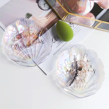Chic Glass Plate Dreamy Mermaid Storage Tray Plated Golden Shell Shape Jewelry Ring Dish Display Stand Home Decoration Gift 1pc
Chic Glass Plate Dreamy Mermaid Storage Tray Plated Golden Shell Shape Jewelry Ring Dish Display Stand Home Decoration Gift 1pc