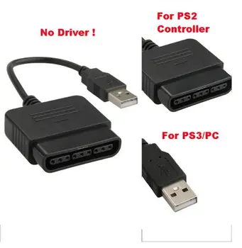 

USB Convert Adapters Cable For Sony Playstation 2 Gamepad to For PS3/PC Console Converter Video Game Accessory