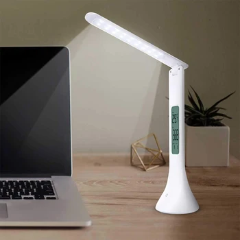 Modern Business Led Office Desk Lamp Touch Dimmable Foldable With Calendar Temperature Alarm Clock table Reading Light
Modern Business Led Office Desk Lamp Touch Dimmable Foldable With Calendar Temperature Alarm Clock table Reading Light