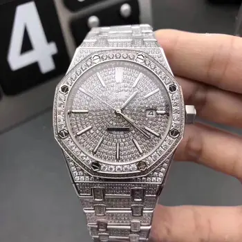 

15400 Super Orologio Di Lusso 316L 3120 Automatic Movement Size: 41mm*10mm Original Folding Buckle Waterproof Diamond Watch