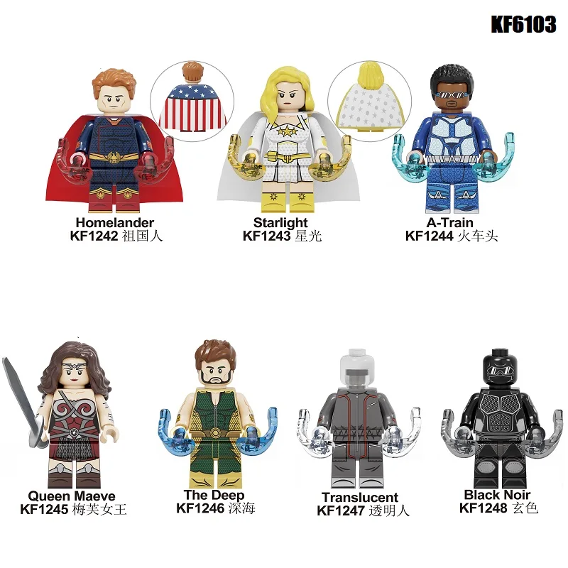 The Boy Bricks Figures Building Blocks Black Nior The Deeop A-Train Homelander Starlight Model For Kids Gift Toys KF6103
The Boy Bricks Figures Building Blocks Black Nior The Deeop A-Train Homelander Starlight Model For Kids Gift Toys KF6103