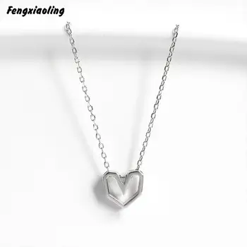 Fengxiaoling 100% Genuine 925 Sterling Silver Simple Hollow Heart Pendant Necklaces For Women Fine Jewelry Cute Accessories 2020
Fengxiaoling 100% Genuine 925 Sterling Silver Simple Hollow Heart Pendant Necklaces For Women Fine Jewelry Cute Accessories 2020