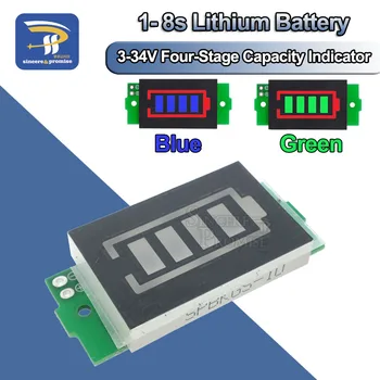 1S 2S 3S 4S 6S 7S 8S Series Lithium Battery Capacity Indicator Module Display Electric Vehicle Battery Power Tester Li-po Li-ion 
1S 2S 3S 4S 6S 7S 8S Series Lithium Battery Capacity Indicator Module Display Electric Vehicle Battery Power Tester Li-po Li-ion
