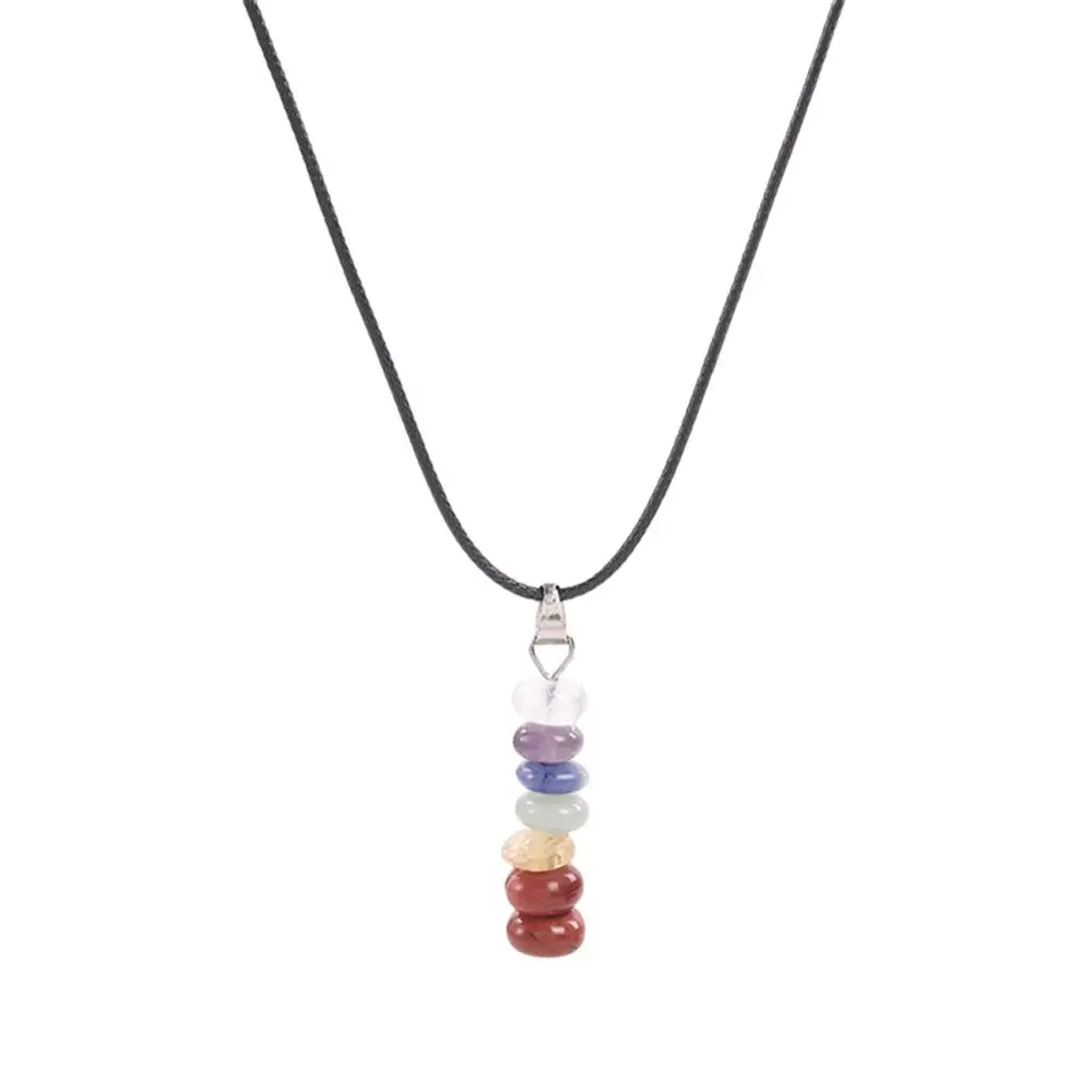 Irregular Natural Stone Pendant Yoga Energy Stone Healing Seven Chakra Necklace with PU Cord
Irregular Natural Stone Pendant Yoga Energy Stone Healing Seven Chakra Necklace with PU Cord