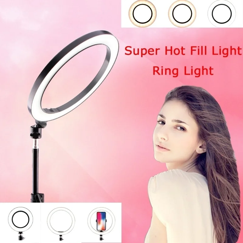 6.3''/10.2'' Dimmable LED Studio Camera Ring Light Photo Phone Video Light Annular Lamp Ring Fill Light for Youtube Live Show
6.3''/10.2'' Dimmable LED Studio Camera Ring Light Photo Phone Video Light Annular Lamp Ring Fill Light for Youtube Live Show