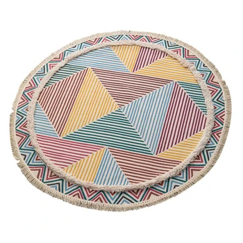 Woven Tassel Home Decor Nordic Style Bedroom Soft Floor Mat Area Rug Round Carpet Living Room Thickened Playroom Non Slip
Woven Tassel Home Decor Nordic Style Bedroom Soft Floor Mat Area Rug Round Carpet Living Room Thickened Playroom Non Slip