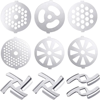 9 Pcs Meat Grinder Blades Meat Grinder Plate Discs Stainless Steel Food Grinder Accessories for Size 5 Stand Mixer and Meat Grin
9 Pcs Meat Grinder Blades Meat Grinder Plate Discs Stainless Steel Food Grinder Accessories for Size 5 Stand Mixer and Meat Grin
