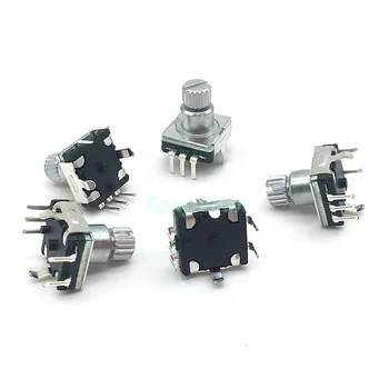 5pcs EC11 Rotary Encoder Code Switch 30 Position With Push Button Switch 5pin Plug in Handle Length 9.5mm
5pcs EC11 Rotary Encoder Code Switch 30 Position With Push Button Switch 5pin Plug in Handle Length 9.5mm
