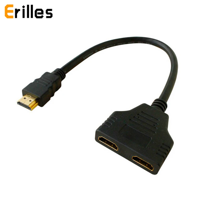 2 Dual Port Y HDMI Splitter 1080P HDMI v1.4 Male To Double Female Adapter Cable 1 In 2 Out HDMI Switch Connect Cable LED LCD TV
2 Dual Port Y HDMI Splitter 1080P HDMI v1.4 Male To Double Female Adapter Cable 1 In 2 Out HDMI Switch Connect Cable LED LCD TV