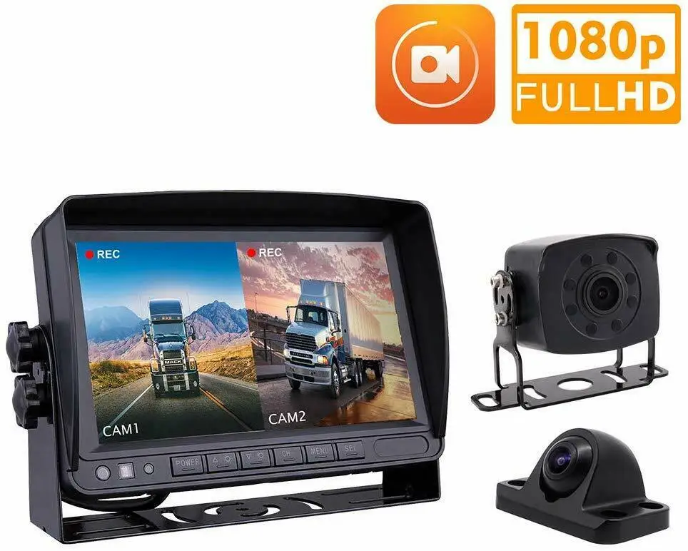Backup Camera System with 7" IPS HD Record Monitor and Built-in DVR for RV Truck Free Shipping
Backup Camera System with 7" IPS HD Record Monitor and Built-in DVR for RV Truck Free Shipping